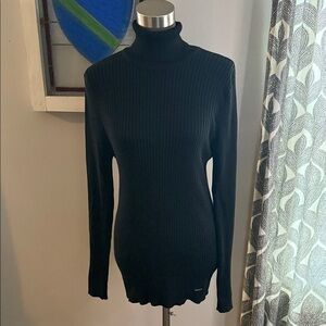 Leif Nelson Fitted Rib Knit Turtleneck Sweater SZ XL